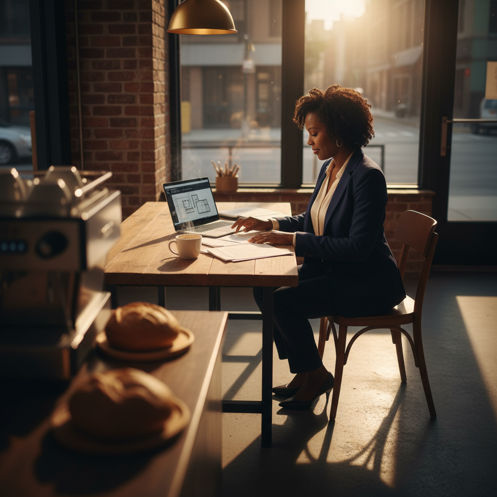 Veteran evaluating franchise opportunities during career transition planning