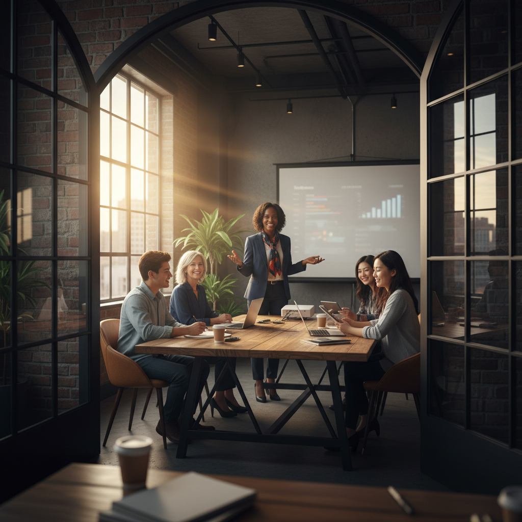 Veteran franchise owner leading operations training for new business owners