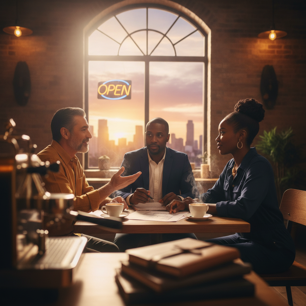 Professional mediation meeting with business attorney and disputing parties